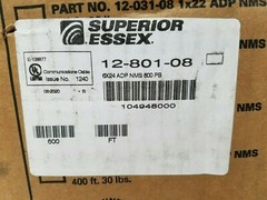 Superior Essex 12-801-08 600 ft Outdoor Data Cable Aerial 24 AWG Damaged Box