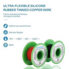 26 Gauge Silicone Wire 25ft Red 25ft Black Flexible AWG High Temp Lead