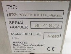 ETCH-MASTER-DIGITAL Automatic Etching Device Etching Machine Etching Station Etching Device
