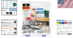1780 Pcs DIY Electronics Kit w/ Resistors, LEDs, Transistors