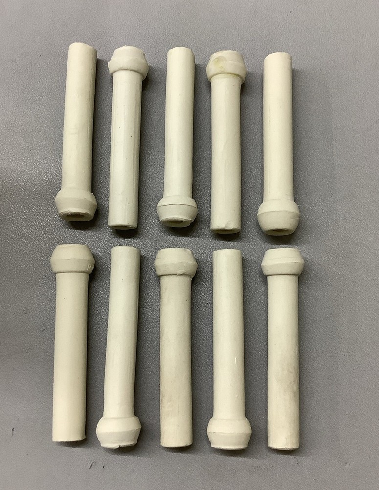 Lot of 10 Porcelain Products 5/16″ x 3″ Porcelain Wiring Electrical Tube (b496)