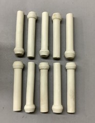 Lot of 10 Porcelain Products 5/16″ x 3″ Porcelain Wiring Electrical Tube (b496)