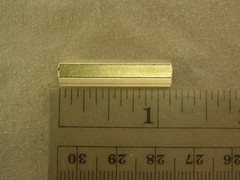 50 Brass Zinc Plated 4-40 x 1.125″ x .25″ Hex Standoffs