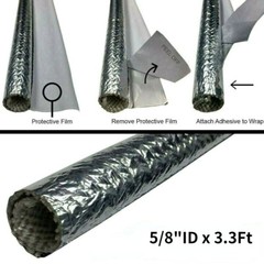 5/8″ Self Closed Aluminized Sleeve Heat Shield Protection for Wire Cable Hose 1M