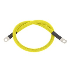 2 AWG Gauge Custom Battery Cable Copper Braided (Neon Yellow)