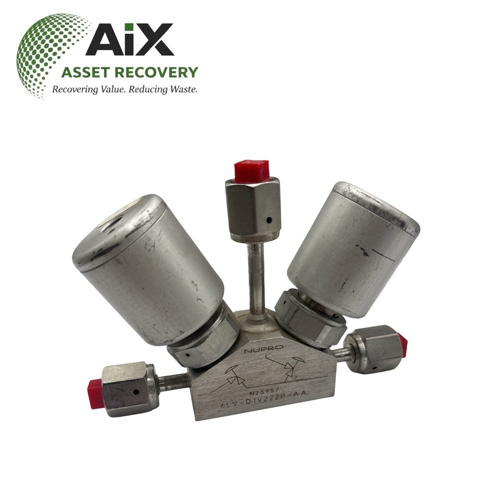 NUPRO SWAGELOK 6LV-D1V222P-AA 3 WAY STAINLESS STEEL DUAL BELLOWS VALVE 1/4” FVCR