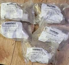 Lot of 5 CLS45FRB-BB2-B Marinco 400A Cam Connector 2-Hole Busbar White NEW