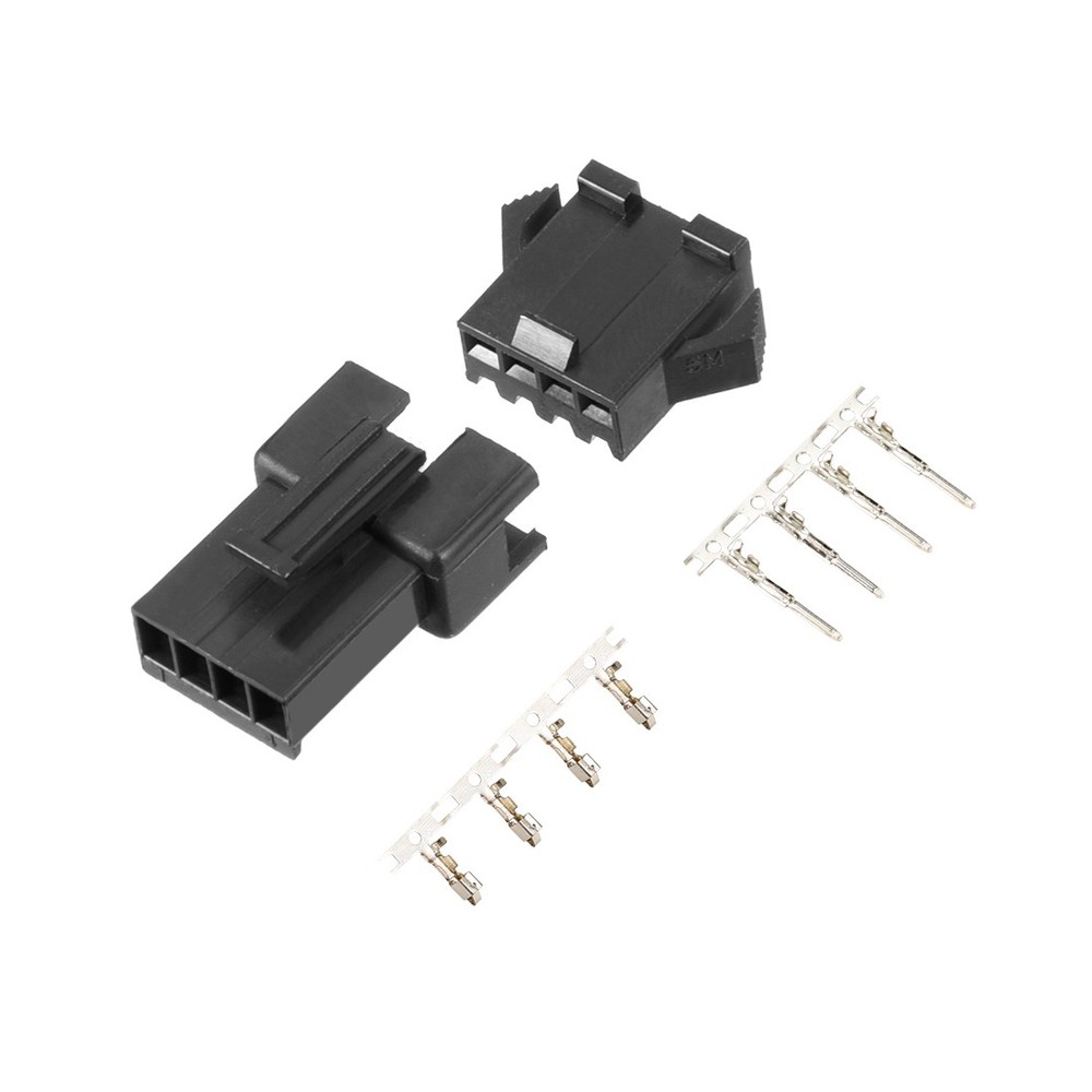 50 Pairs 2.54mm 4 Pin Male Female -SM Housing Crimp Terminal Connector