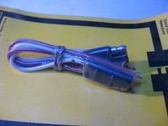 Auto Cable Connector 2 Pin Conductor Wire Set Color Coded 5 Inch – NOS Qty 1