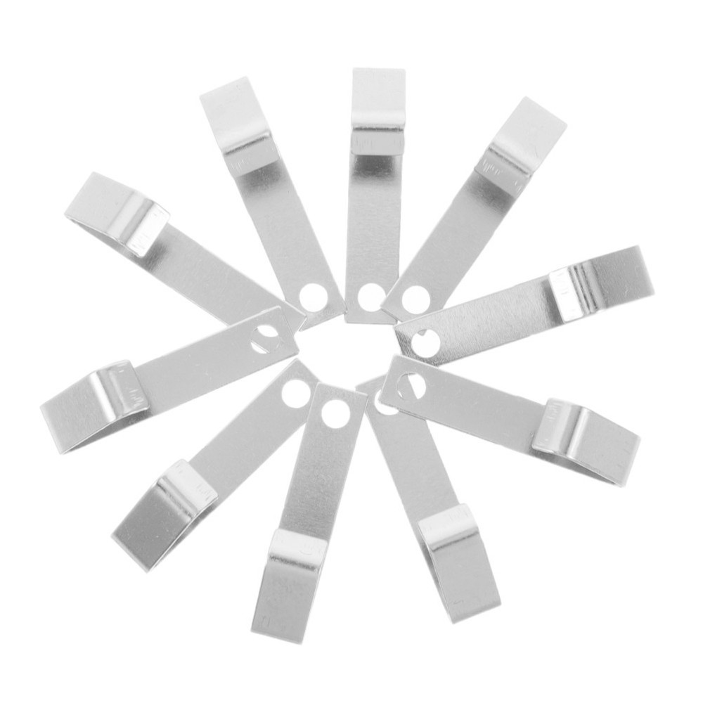 10Pcs Battery Spring Contact Plates Durable Silver Steel for Home Electronics