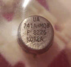 741 OpAmp µA741AHMB Gold Lead Litton Mil Contract Part 2pcs Lit PN 8386111-0016