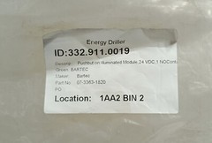 Bartec D-97980 Bad Mergentheim Illuminated Button 07-3363-1820 | New Surplus