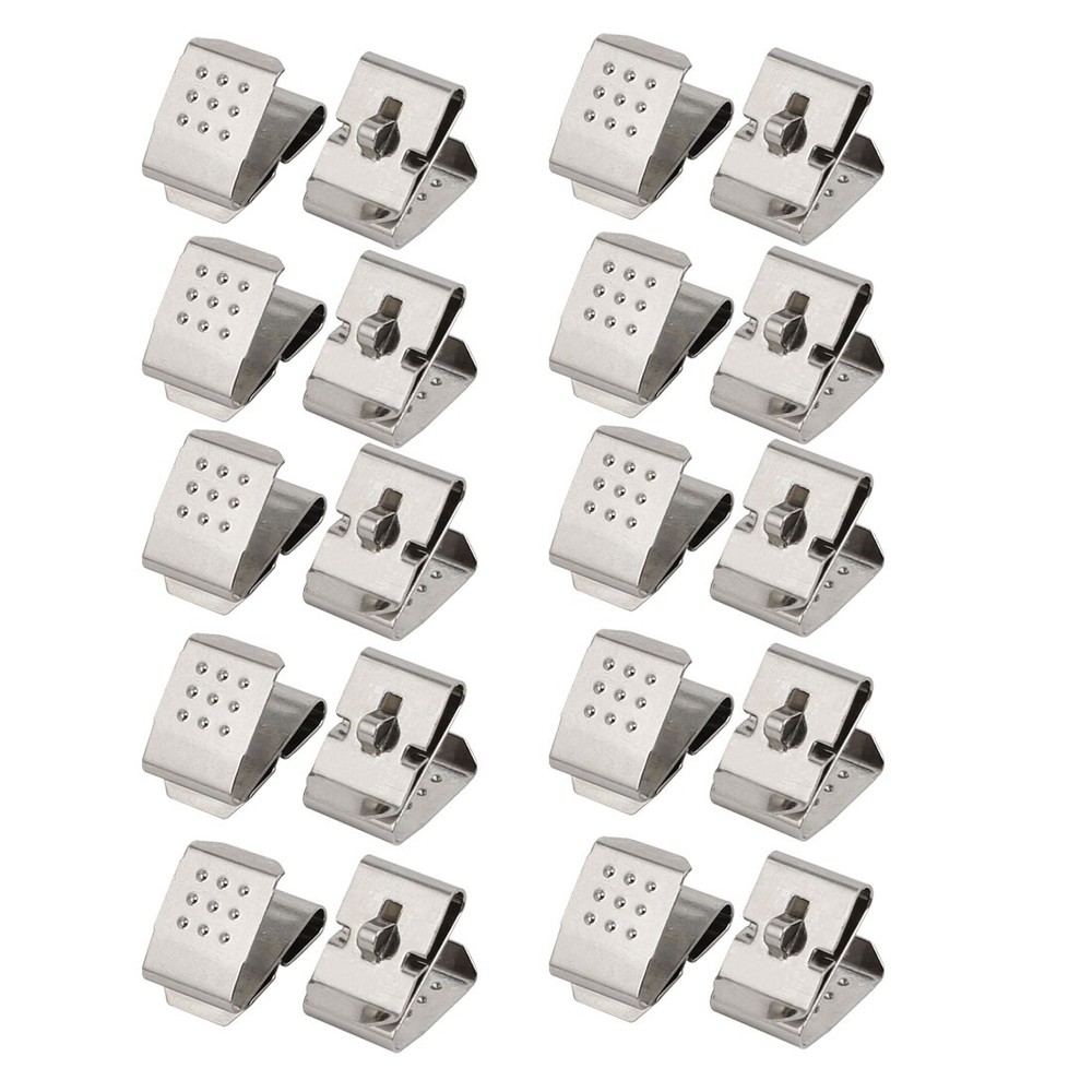 20Pcs Silver Tone Metal AA/14500 Battery Positive Negative Shrapnel Contact