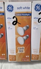 4-2 Packs (8) Directional R20 Indoor Floodlight Bulbs Soft White 310 Lumens