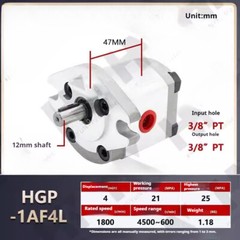 Miniature High Pressure Hydraulic Gear Pump High Pressure Oil Pump Assembly