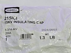 Hubbell 215ICI 15KV LOAD BREAK INSULATION CAP 200A (SEALED)