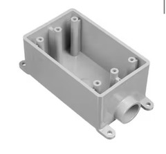 Single Gang PVC Field Service End Box, 1/2 In. – E980DFN-CTN