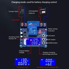 DC6-60V 30A- Storage Battery Charging Control Module Protections Board LCD-