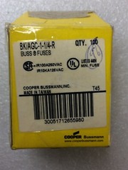 AGC-1-1/4R BUSSMAN BK/AGC-1-1/4R FUSE GLASS 1.25A 250VAC 3AB 3AG 12 PIECES
