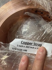 Copper ground strap Flat- 2 Inch wide .022 in Thick – 10 FT roll Pure Copper.