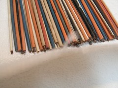 VINTAGE 66 Pieces 12 1/4″+ Long 12 Gauge Copper Wire. In Homemade Tube Various C
