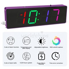 DIY Electronic Clock Kit LED Digital RGB Clock Time Temperature Date Display New
