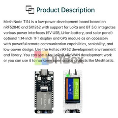 HelTec Node T114 LoRaWAN LoRa nRF52840 SX1262 Meshtastic Tracker – 868MHz Type-C
