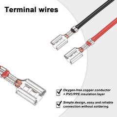 20Pcs Female Spade Crimp Terminal 4.8mm 30cm Wires
