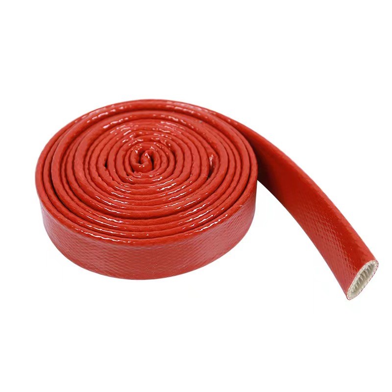 Silicone / Fibreglass Fire Sleeving Protective Heat Shield Sleeve Black Red Blue