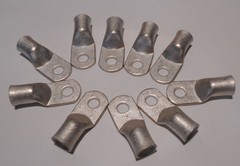 X10 TIN PLATED Copper Ring Lug Terminal Connector #4/0 Wire Gauge 3/8″ Std MOLEX