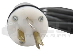 NEW HUBBELL HBL5266C STRAIGHT BLADE PLUG, W/ 5-15 LEVITON STRAIGHT BLADE CONNEC