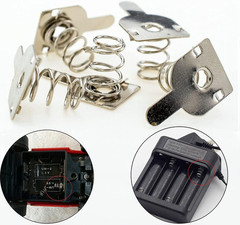 20 Pairs Battery Springs AA Metal Contact Plate Replacement Positive to Negative
