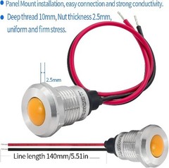 UL Listed 12mm 0.47 LED Indicator Light Indicator Light Waterproof IP67