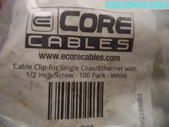 QTY=100: 292 Core Cables Clips Single Coax/Ethernet With 1/2″ Screws