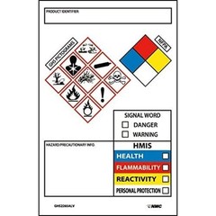 Roll of 250 3.5″ x 2.25″ GHS Secondary Container Labels, Pressure Sensitive S…