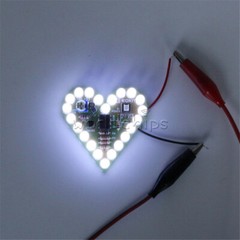 DIY Heart Shape Breathing Lamp Kit Love Shape Electronic Kit DC 4V-6V LED Module