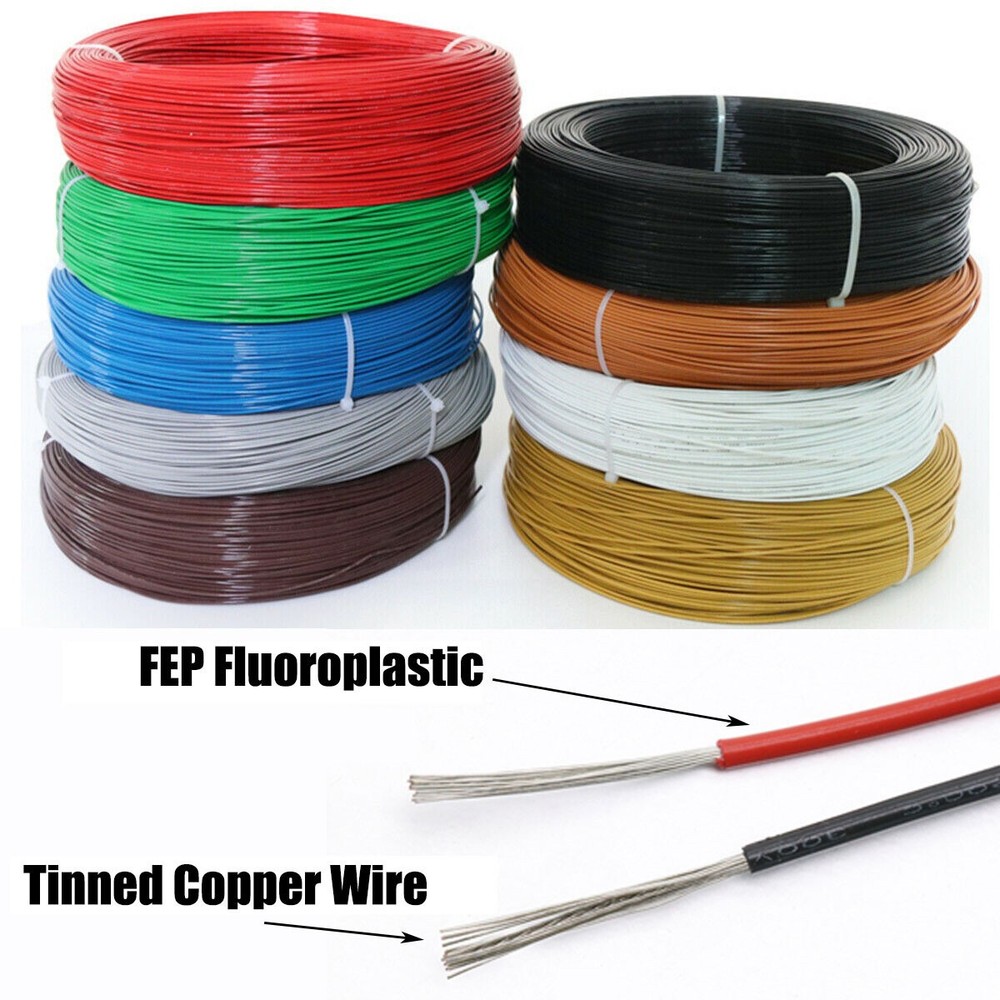 UL1332 PTFE Cable Wire 12 14 16 18 20 22 24 26 28 AWG Flexible Tinned Copper