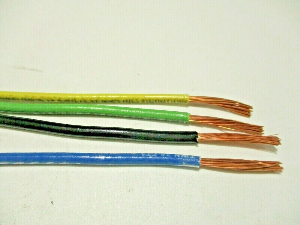 NEW LOT OF 4 100’FT 12AWG THHN/THWN STARNDED MACHINE WIRE 25’FT EACH COLOR