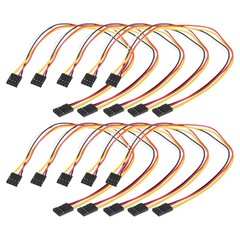 10 Pcs Female to Female 4Pin Breadboard Jumper Wire 2.54mm Single Row 30cm