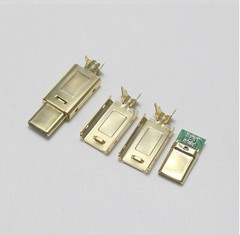 Gold Plated USB 2.0 Connectors DIY Solder