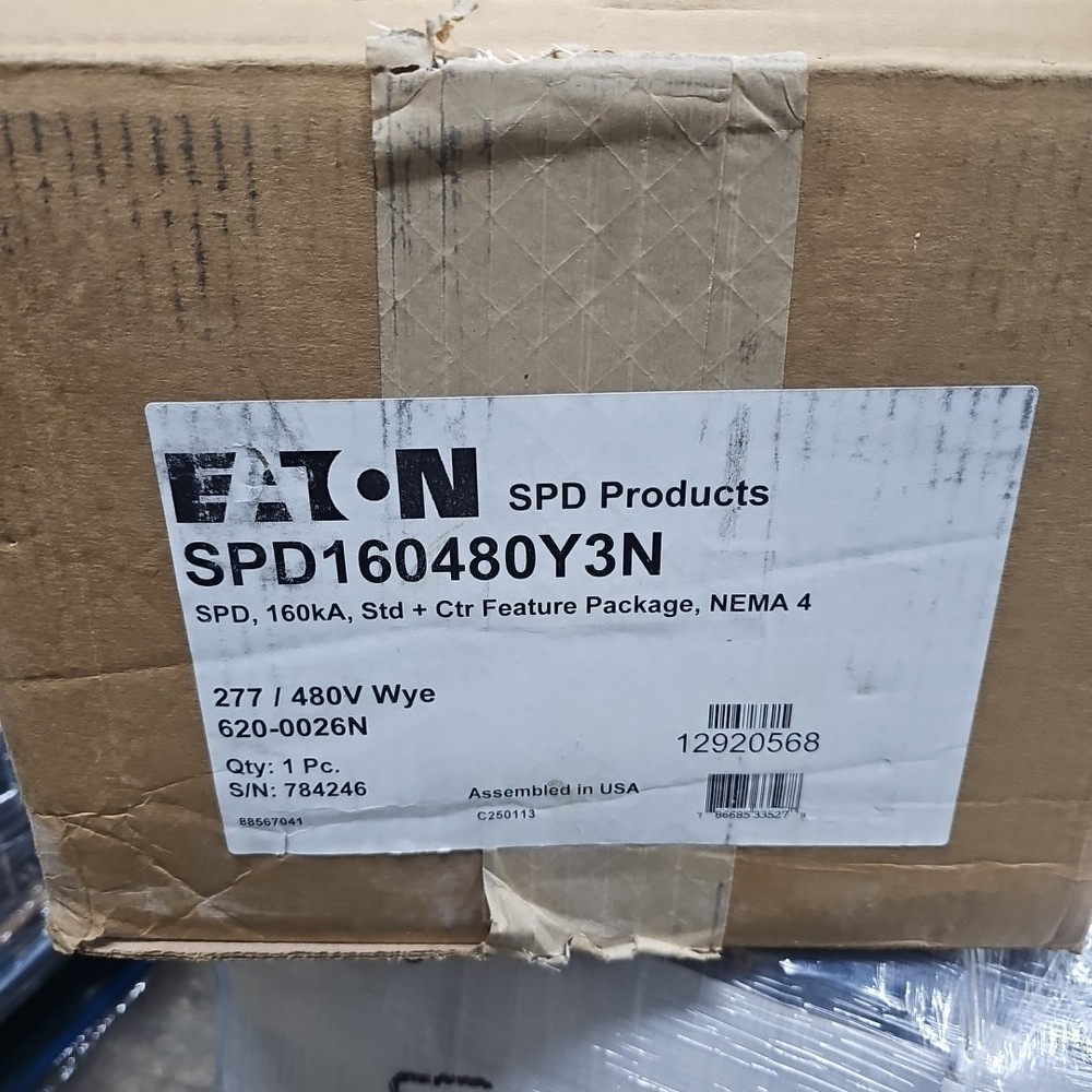 NEW EATON SPD160480Y3N Surge Protector Nema 4 277/480V 160KA Counter Package