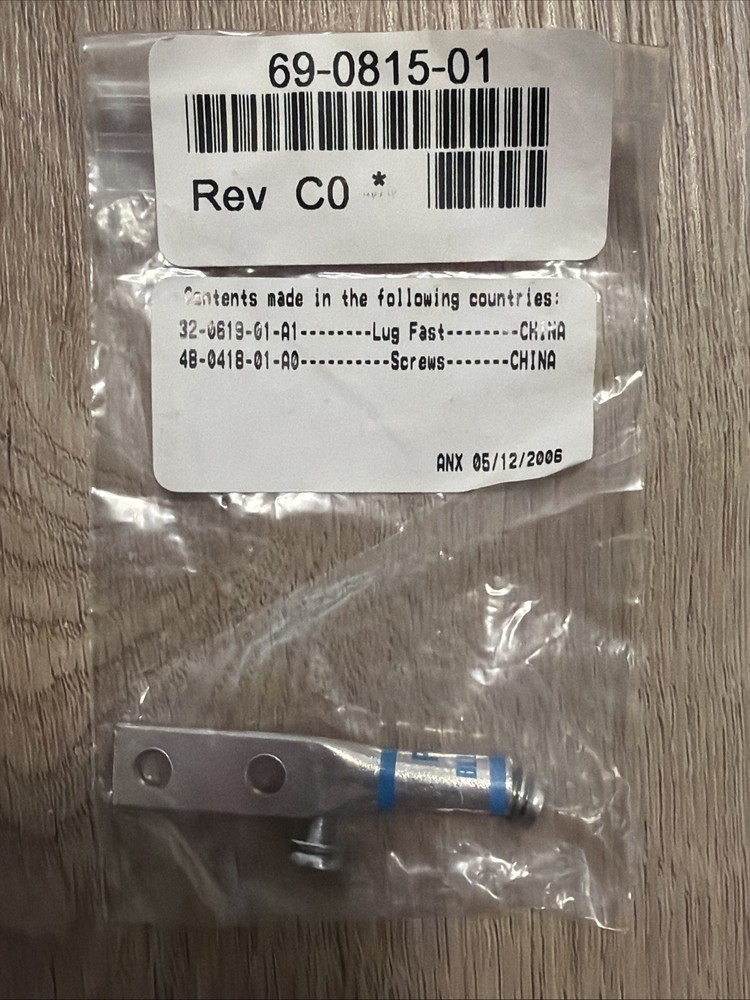 Cisco 69-0815-01 Grounding Lug with Screws Die 24 Blue 6 STR 30N CU 901843