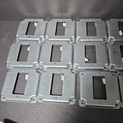 LOT OF 16 Thomas & Betts RS-16-CC, 4″ Box, 1/2″ Raised, 1-GFI, Square Box Cover