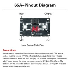 40A 65A 100A No Voltage Limit Anti Backflow Ideal Diode Module fr Solar Charging