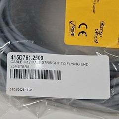New TURCK RS 4.4T-25 Cordset U2127-24 M12 Male Straight Flying End Connector 25M