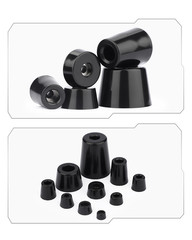 Eco-Friendly Rubber Black Round Cabinet Instrument Case Feet Foot Non-Slip