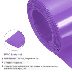 Battery Wrap 30mm Flat 21ft PVC Heat Shrink Tube Wraps Purple