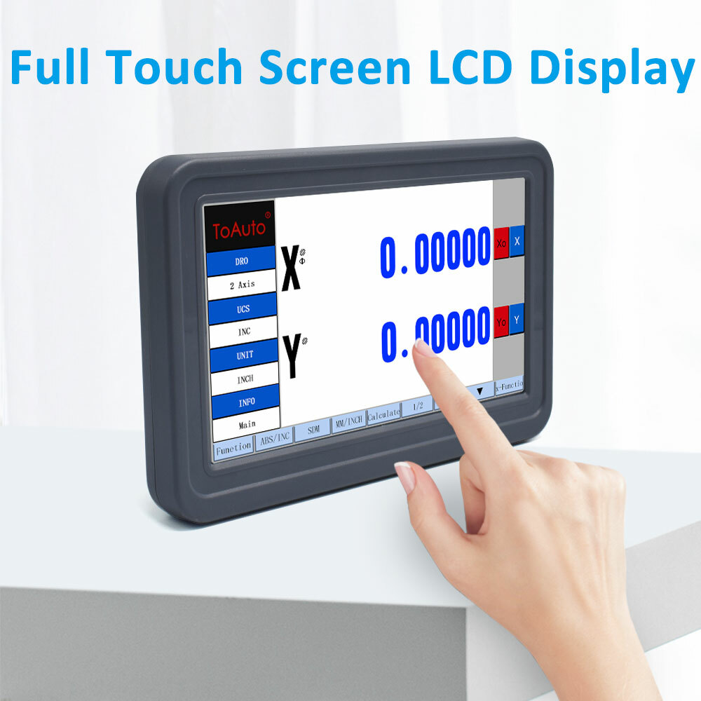 2/3 Axis DRO Digital Readout Touch Screen LCD Display + Linear Glass Scale Kit