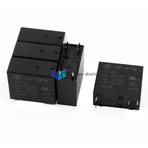 5Pcs HF14FW/012-HS6 Terminal SPST NO Power Relay 24VDC 250VAC 16A