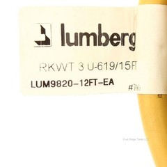 Lumberg Automation Sensor Cordset 9820 12 Feet 18/3 SOOW 600V